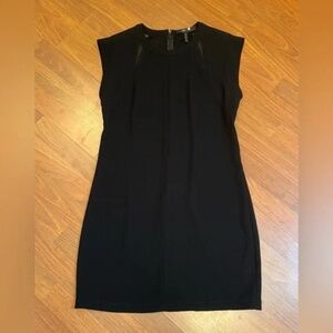 BCBG Max Azria Black Sheath Dress w/ Sheer Upper Chest panels--Size 6 EUC